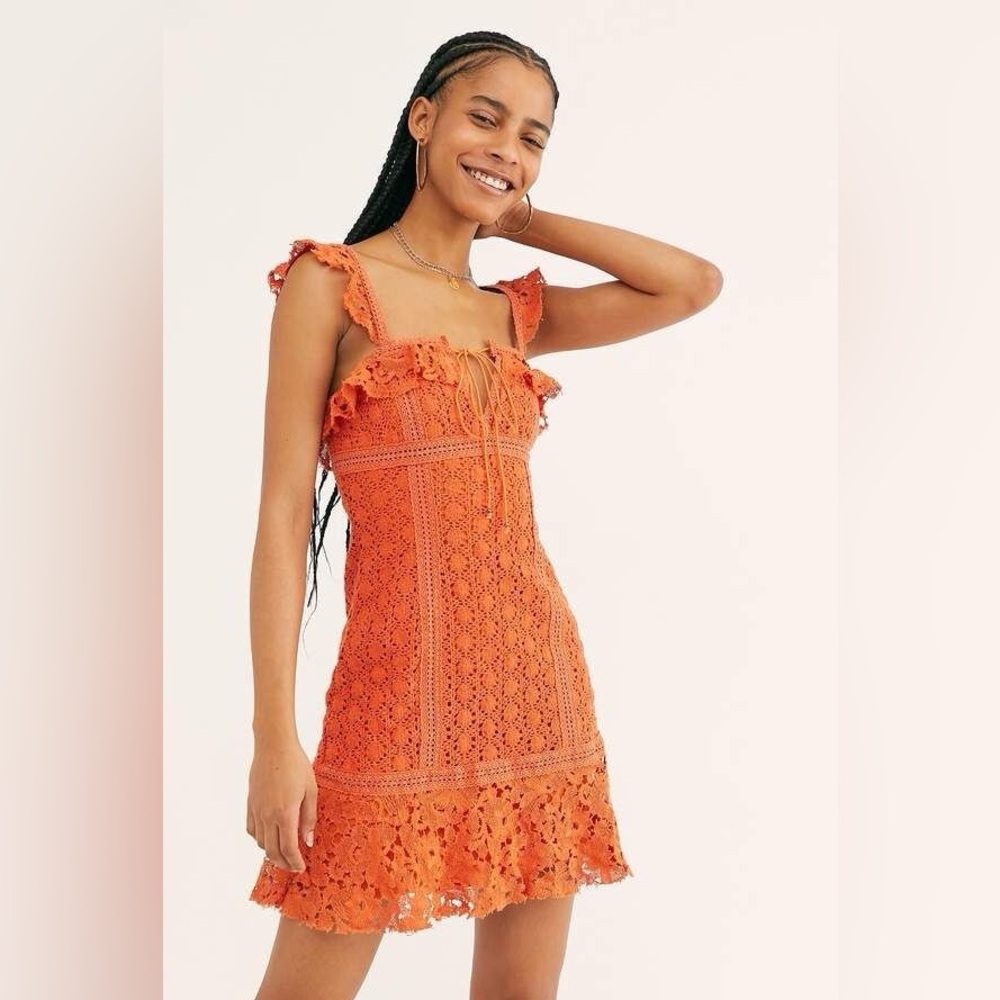 Free People "Cross My Heart" Mini Dress